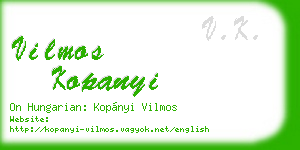 vilmos kopanyi business card